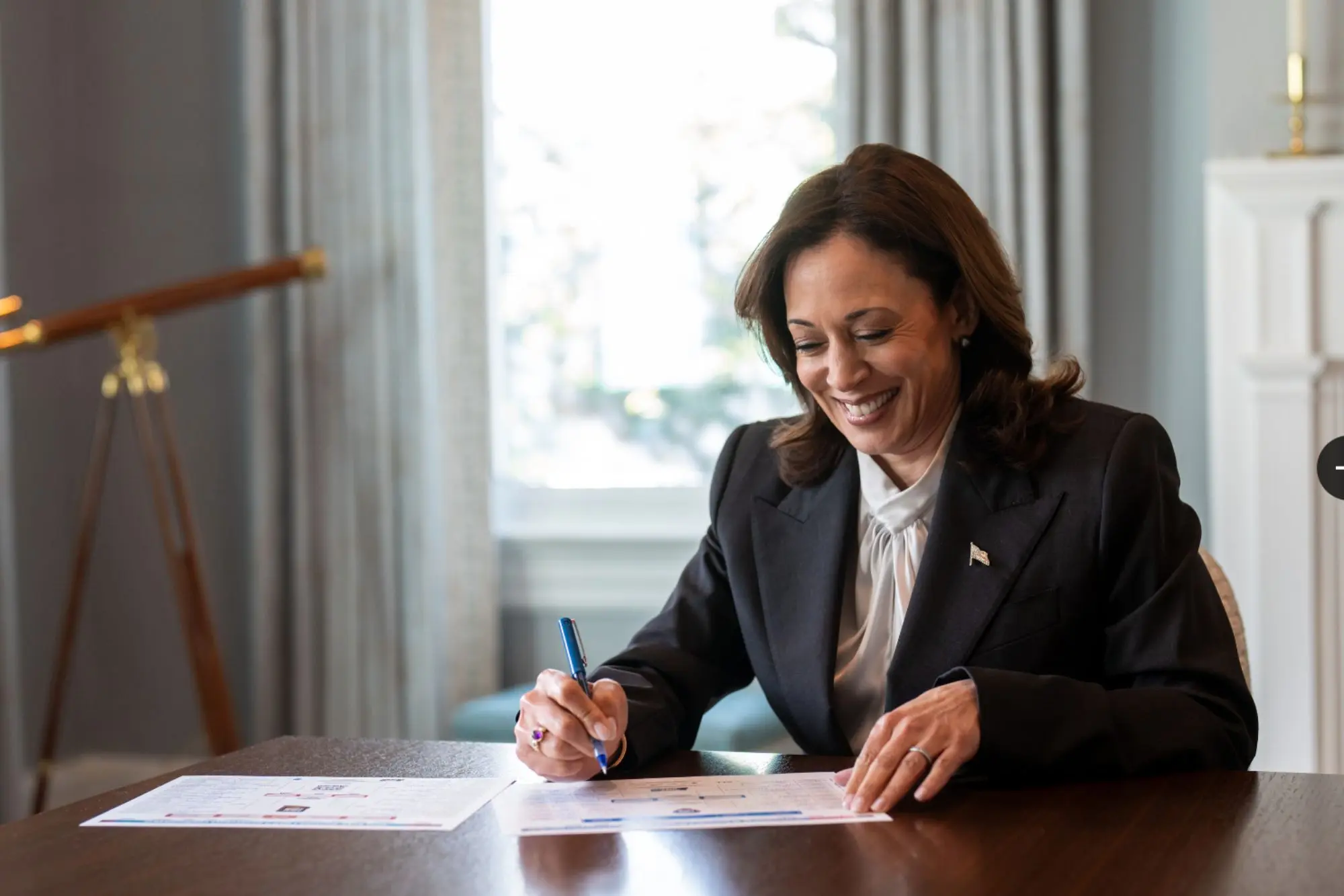 Kamala Harris, solving the puzzle known as March Madness brackets